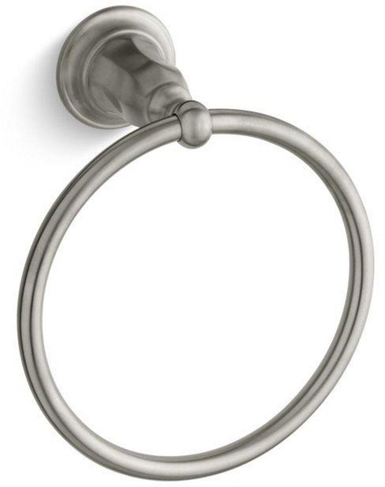 KOHLER Vibrant&reg; Brushed Nickel Round Closed Towel Ring 