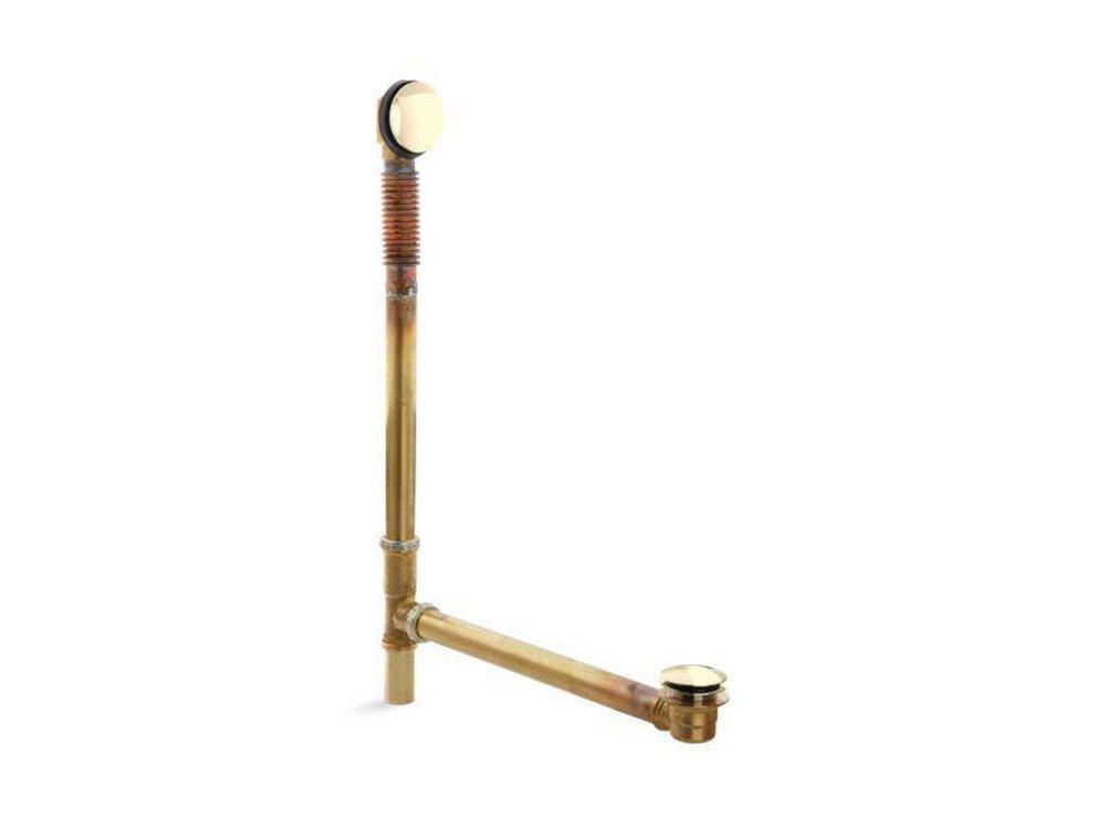 KOHLER Vibrant&reg; French Gold 27-3/8 in. Brass Toe-Tap Drain 