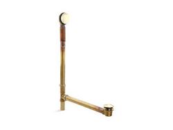 27-3/8 in. Brass Toe-Tap Drain in Vibrant French Gold