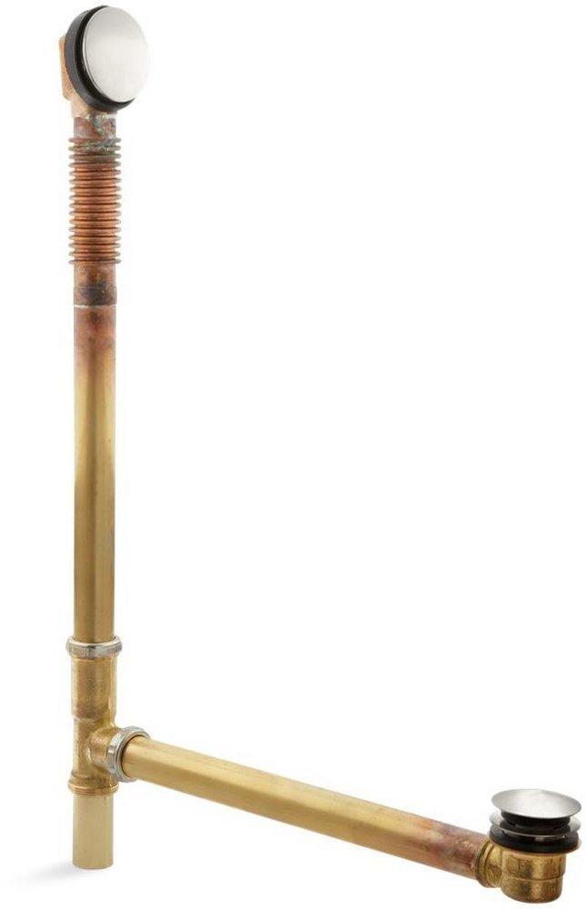 KOHLER Vibrant&reg; Brushed Nickel 27-3/8 in. Brass Toe-Tap Drain 