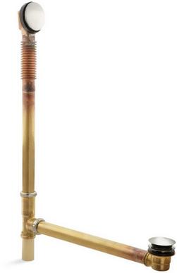 27-3/8 in. Brass Toe-Tap Drain in Vibrant Brushed Nickel