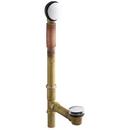 KOHLER Vibrant Brushed Nickel 18-1/2 in. Brass Toe-Tap Drain 