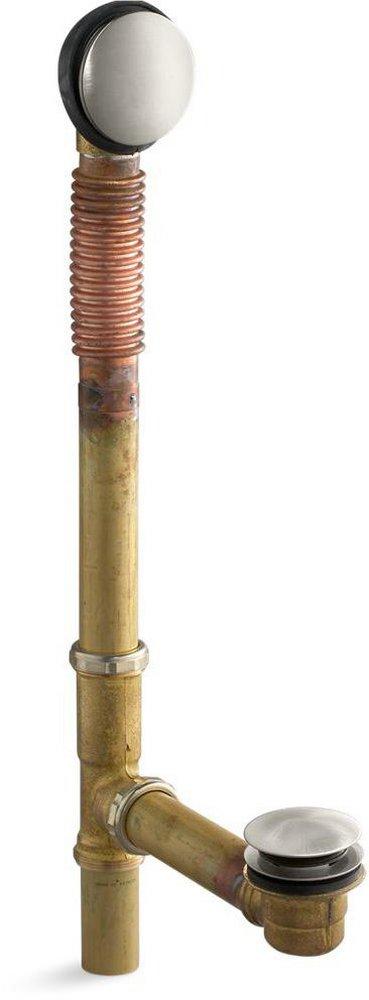 KOHLER Vibrant Brushed Nickel 18-1/2 in. Brass Toe-Tap Drain 