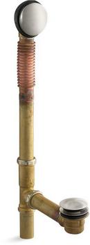 KOHLER Vibrant Brushed Nickel 18-1/2 in. Brass Toe-Tap Drain 