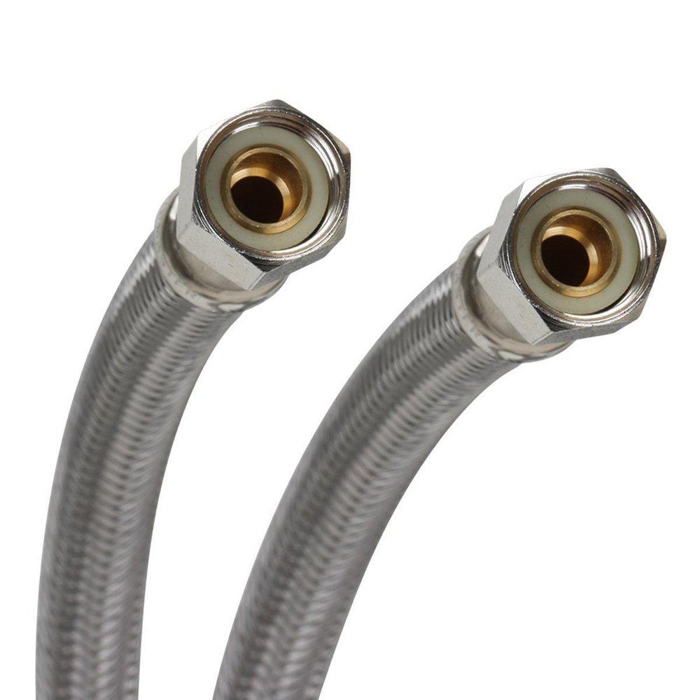 Fluidmaster Stainless Steel 3/8 in. Braided Stainless Sink Flexible Water Connector 