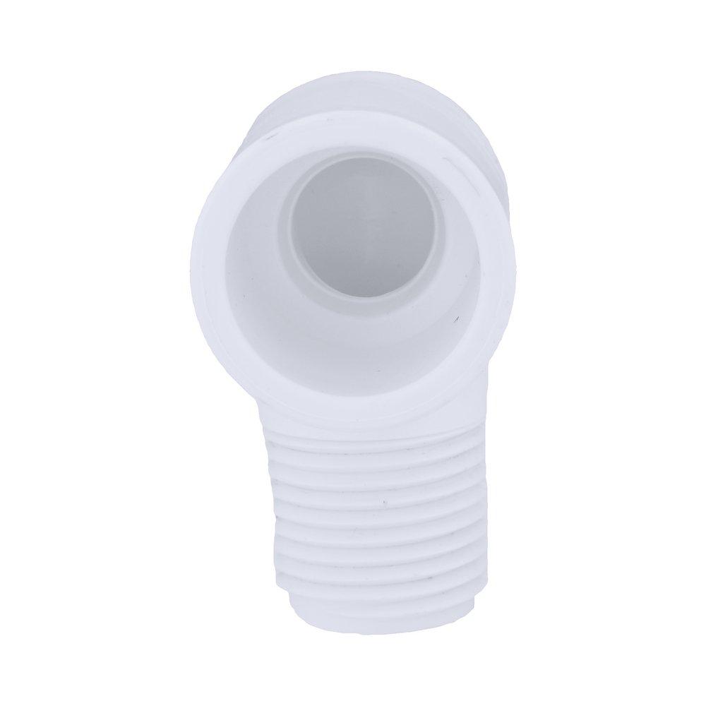 White PVC Schedule 40 90° Socket x MPT Elbow 
