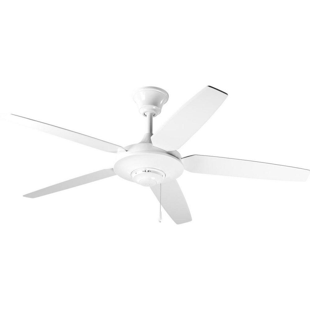 Progress Lighting White 54 in. 5-Blade Ceiling Fan 