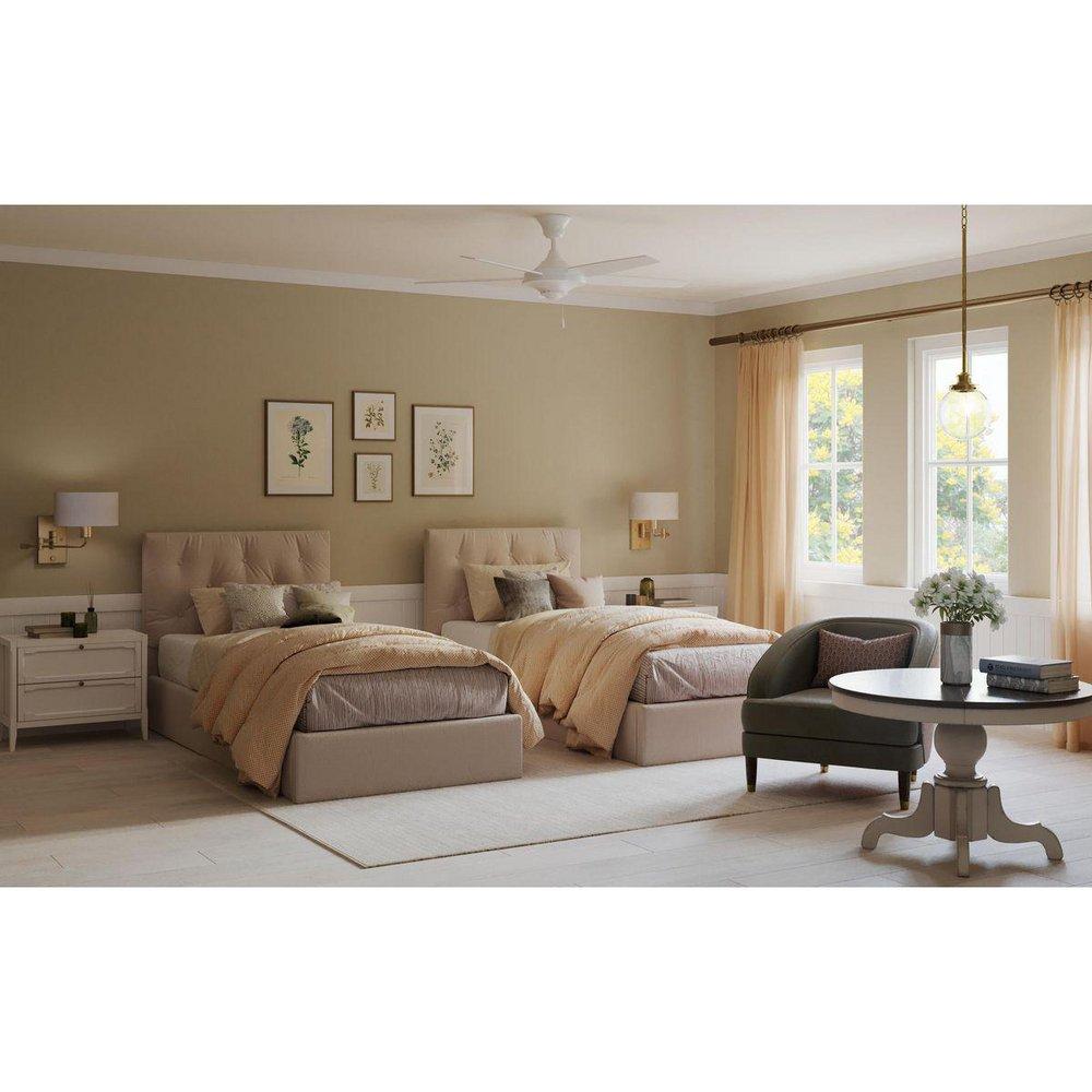 Progress Lighting White 54 in. 5-Blade Ceiling Fan 