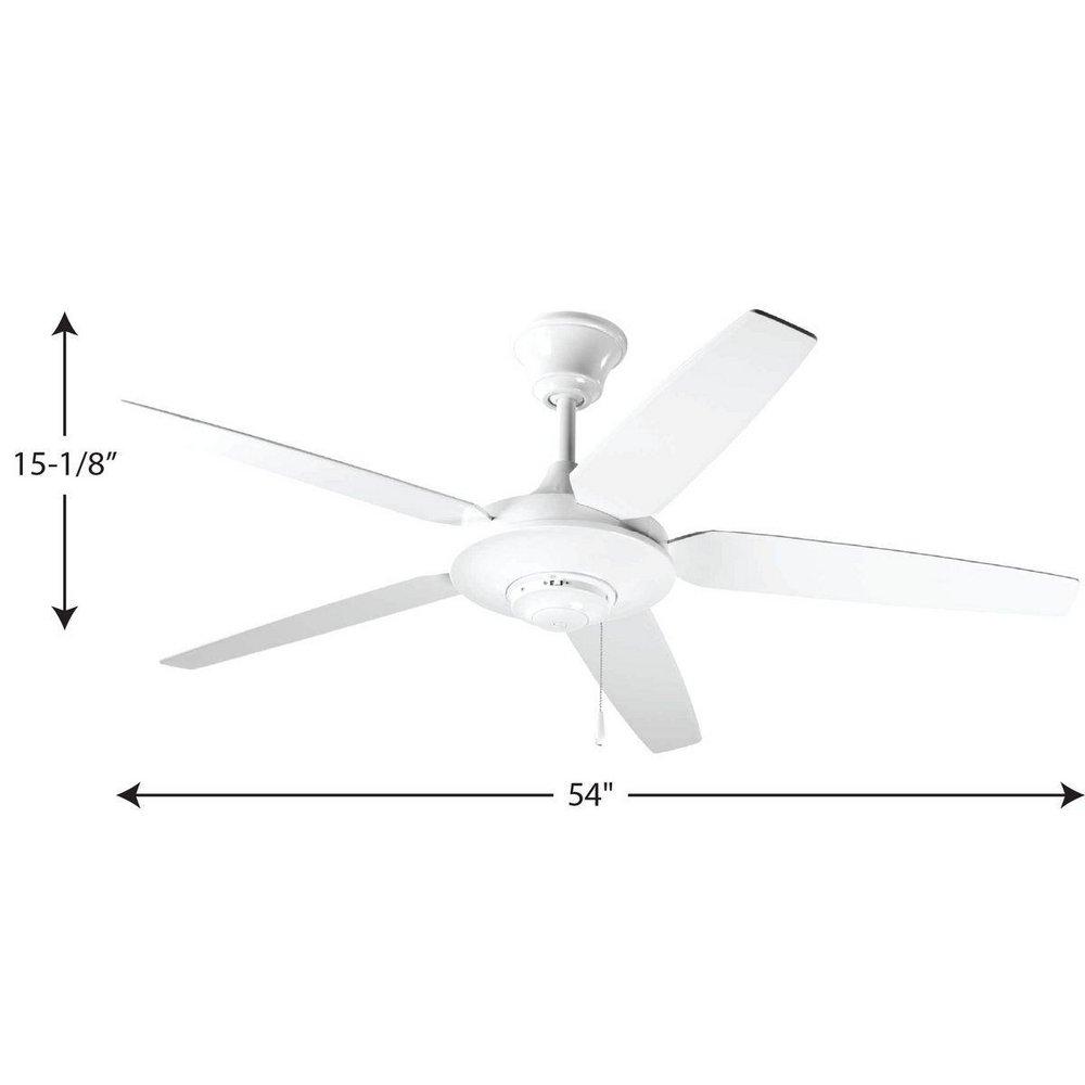 Progress Lighting White 54 in. 5-Blade Ceiling Fan 