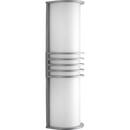 16-7/8 x 5-3/8 in. 26W 2-Light Outdoor Wall Lantern in Satin Aluminum