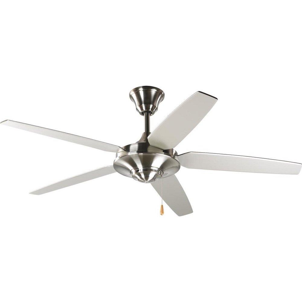 Progress Lighting Brushed Nickel 54 in. 5-Blade Ceiling Fan 