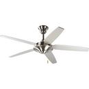 Progress Lighting Brushed Nickel 54 in. 5-Blade Ceiling Fan 