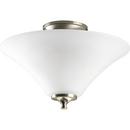 Progress Lighting Brushed Nickel 100W 2-Light Semi-Flush Mount 