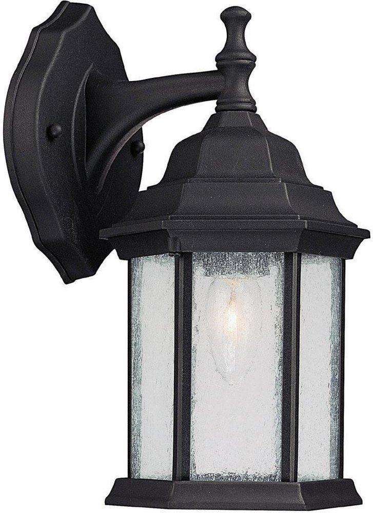 Capital Lighting Black 100W 1-Light Medium E-26 Base Wall Lantern 