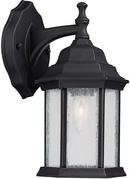 12 in. 100W 1-Light Outdoor Wall Lantern in Black