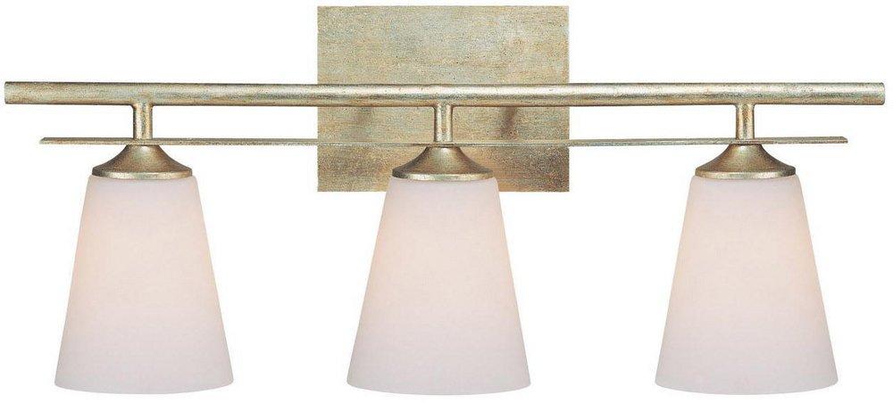 Capital Lighting Winter Gold 10 in. 100W 3-Light Vanity Fixture with Soft White Glass Shade 