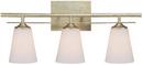 Capital Lighting Winter Gold 10 in. 100W 3-Light Vanity Fixture with Soft White Glass Shade 