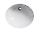 KOHLER White Undermount Bathroom Sink with Overflow 