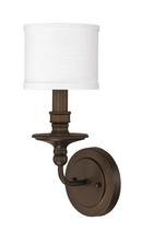 60W 1-Light Candelabra E-12 Incandescent Wall Sconce in Burnished Bronze