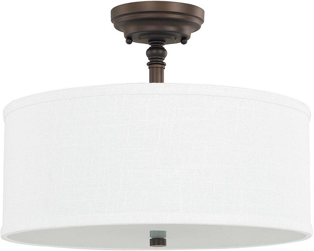 Capital Lighting Burnished Bronze 3-Light Semi-Flush Ceiling Fixture 