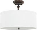 Capital Lighting Burnished Bronze 3-Light Semi-Flush Ceiling Fixture 