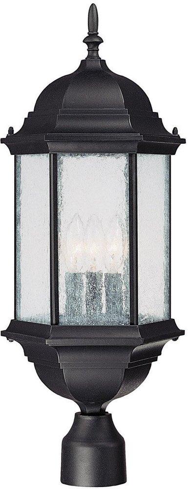Capital Lighting Black 24 x 9-1/2 in. 3-Light Post Lantern 
