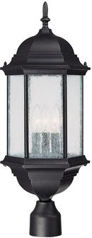 Capital Lighting Black 24 x 9-1/2 in. 3-Light Post Lantern 