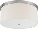 Capital Lighting Polished Nickel 7-1/4 x 15-3/4 in. 3-Light Ceiling Fixture with Frosted Glass Shade 