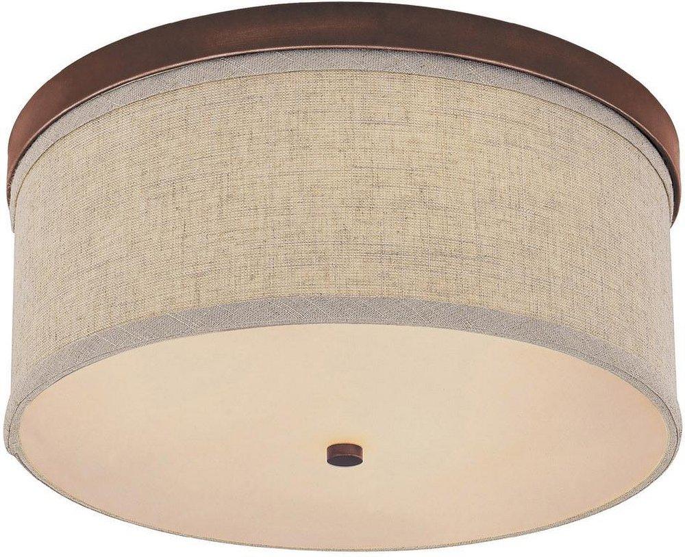 Capital Lighting Burnished Bronze 40 W 2-Light Medium Flush Mount Ceiling Fixture 