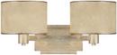 8-1/2 in. 60W 2-Light Vanity Fixture in Winter Gold with Moonlit Mica Glass Shade