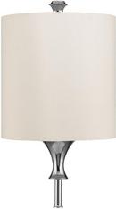 1-Light ADA Wall Sconce in Polished Nickel with Frosted Glass Shade