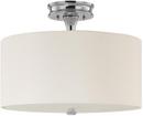 Capital Lighting Polished Nickel 12 x 15 in. 60 W 3-Light Medium Semi-Flush Mount Ceiling Fixture 