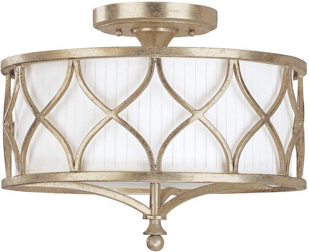 Capital Lighting Winter Gold 12 x 15 in. 60 W 3-Light Medium Semi-Flush Mount Ceiling Fixture 