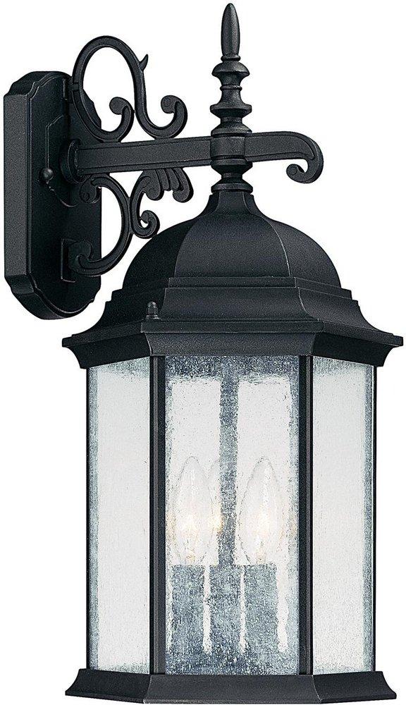 Capital Lighting Black 3-Light 60W Wall Lantern 
