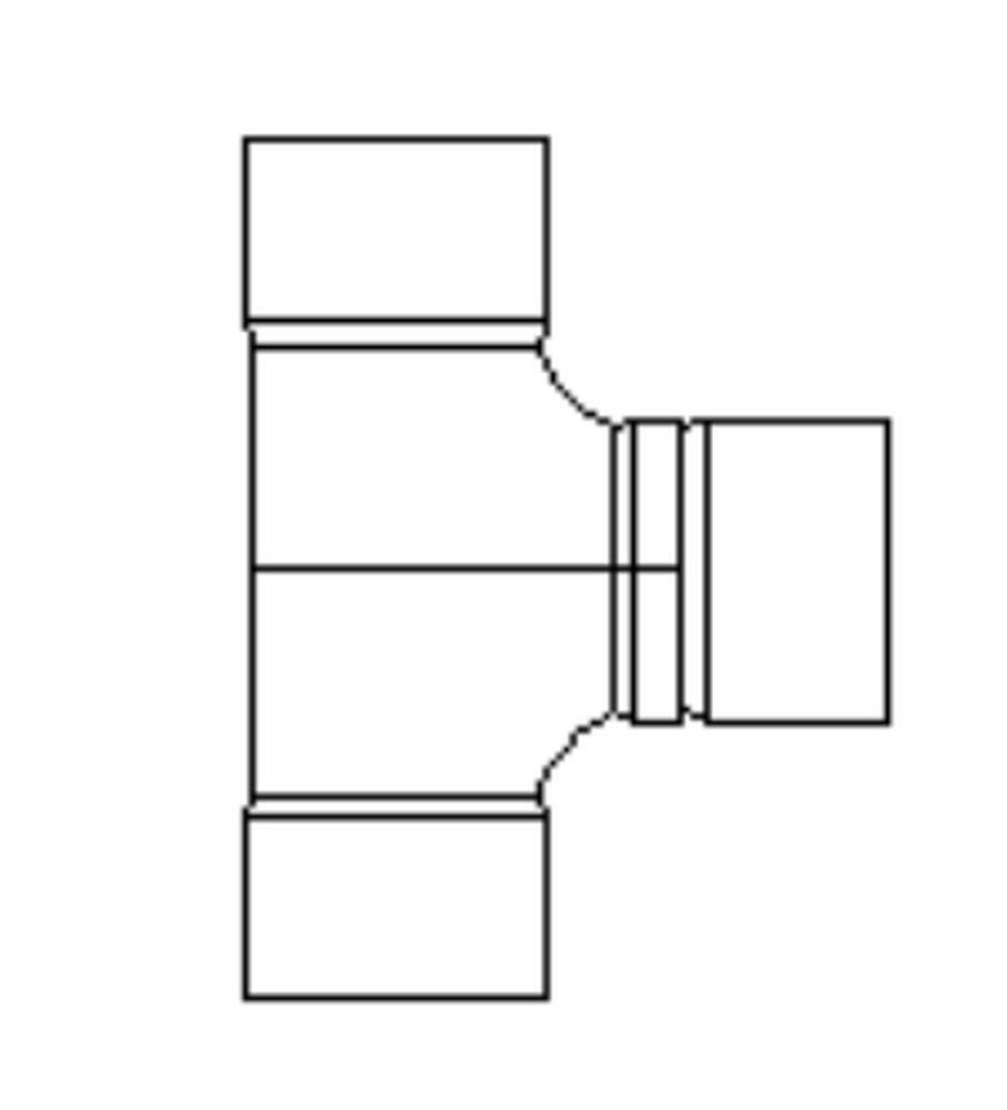 GPK Solvent Weld Heavy Wall Sewer Straight SDR 26 2-Way PVC Clean-Out Tee 