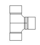 GPK Solvent Weld Heavy Wall Sewer Straight SDR 26 2-Way PVC Clean-Out Tee 