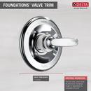 Delta Faucet Chrome Single Handle Shower Faucet Trim Only 
