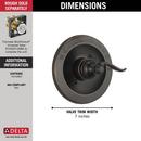 Delta Faucet Oil Bronze Valve Trim Only 