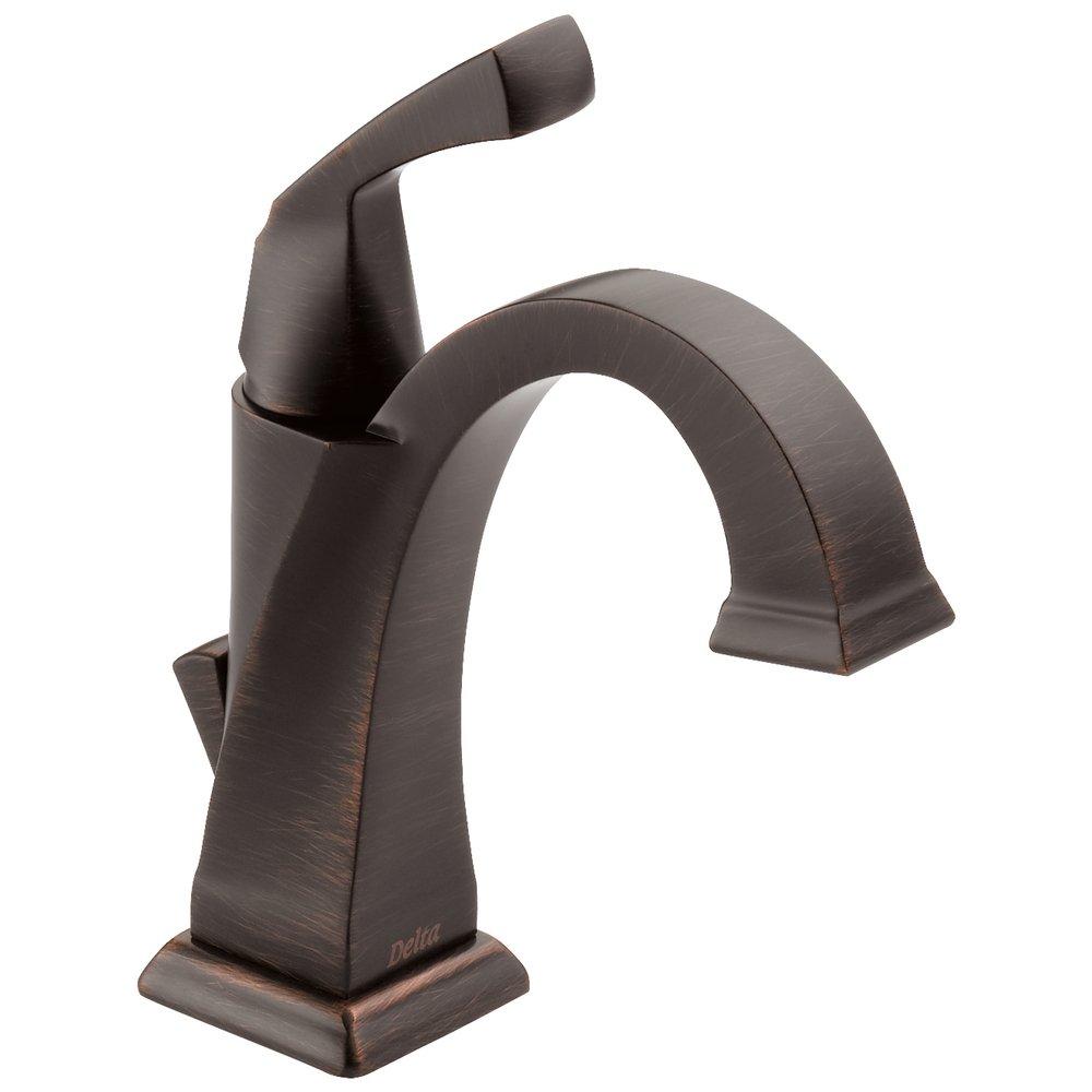 Delta Faucet Venetian Bronze Single Handle Centerset Bathroom Sink Faucet with Pop-Up Drain Assembly 