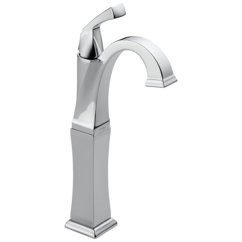Delta Faucet Chrome Single Handle Vessel Filler Bathroom Sink Faucet 