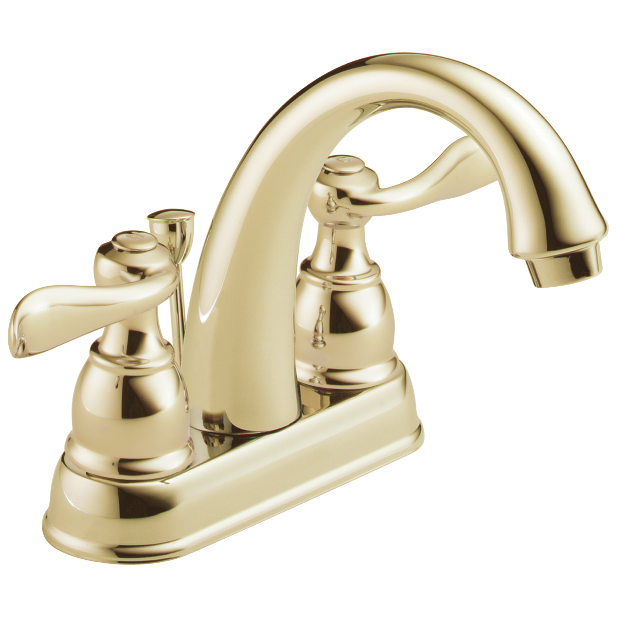 Delta Faucet Brilliance Polished Brass Two Handle Centerset Bathroom Sink Faucet 