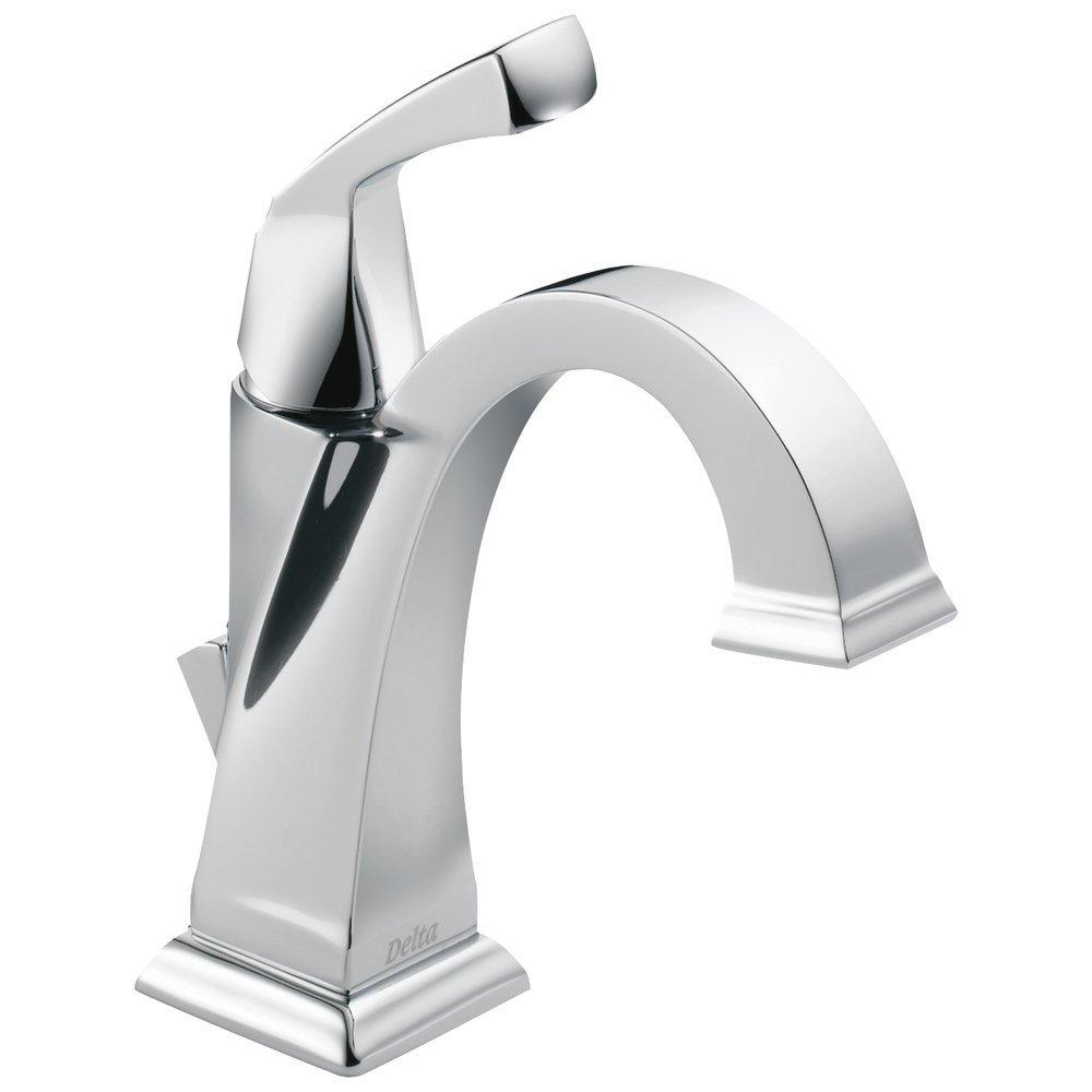 Delta Faucet Chrome Single Handle Centerset Bathroom Sink Faucet with Pop-Up Drain Assembly 