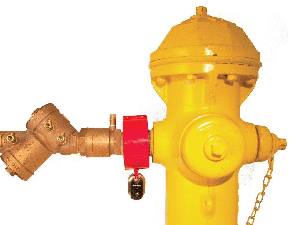 Pipeline Products Red 8 x 6 x 3 in. Steel and Stainless Steel Valve Lock in Red 