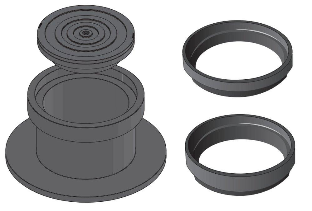 Castings Black Cleanout Sanitary Ring and Cover for Sewer 