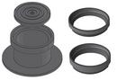 Castings Black Cleanout Sanitary Ring and Cover for Sewer 