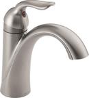 Delta Faucet Brilliance&reg; Stainless Single Handle Centerset Bathroom Sink Faucet with Pop-Up Drain Assembly 