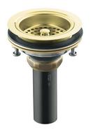 KOHLER Vibrant&reg; Polished Brass Brass Basket Strainer with Tailpiece 