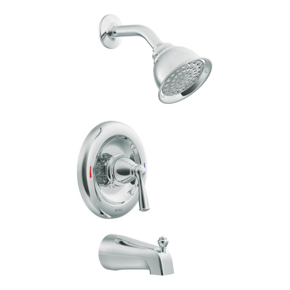 Moen Polished Chrome Single Handle Single Function Bathtub & Shower Faucet 