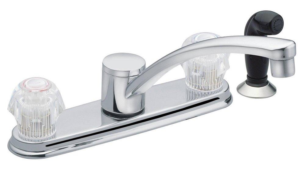 Moen Polished Chrome 1.5 gpm Double Knob Handle Kitchen Faucet 