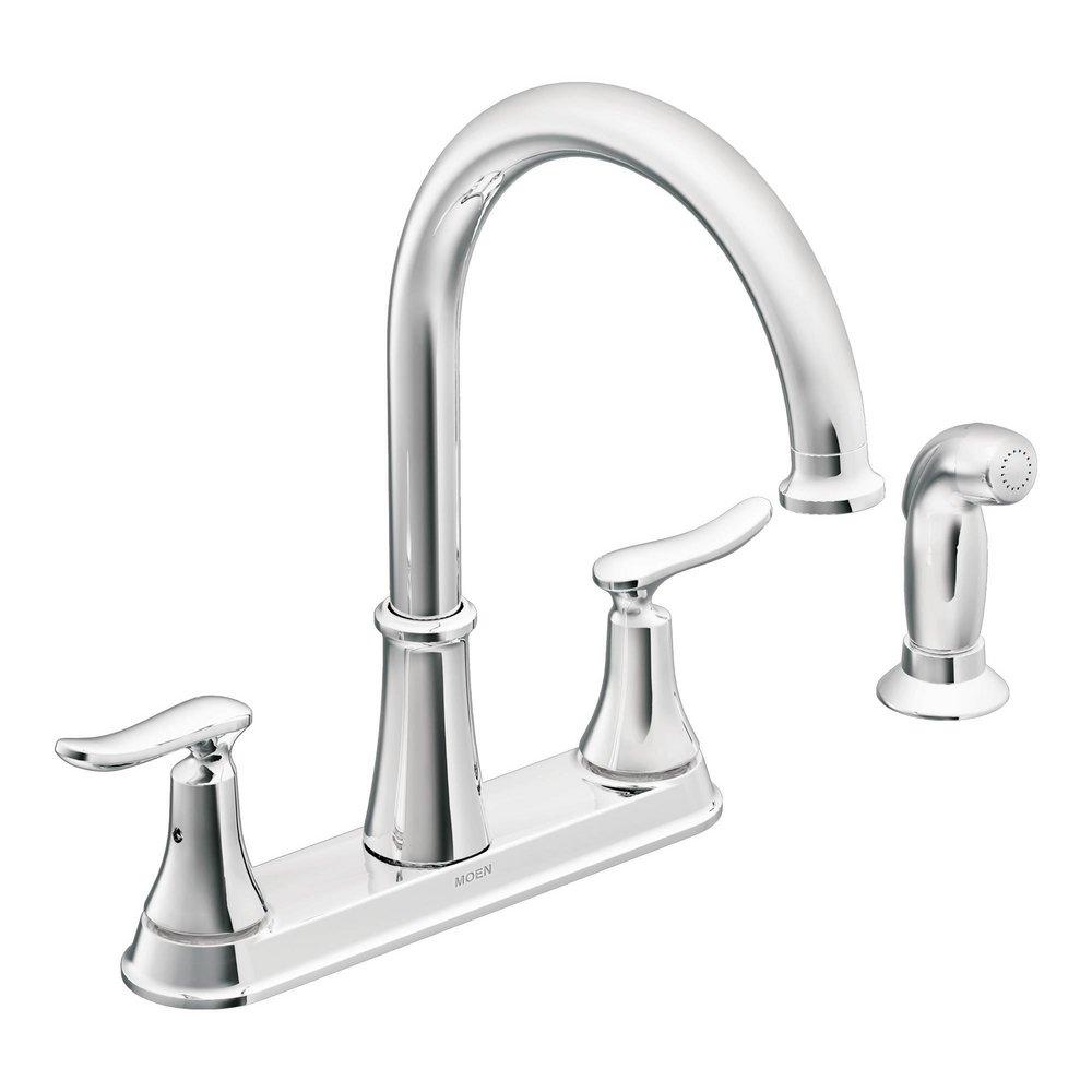Moen Polished Chrome Two Handle Kitchen Faucet 